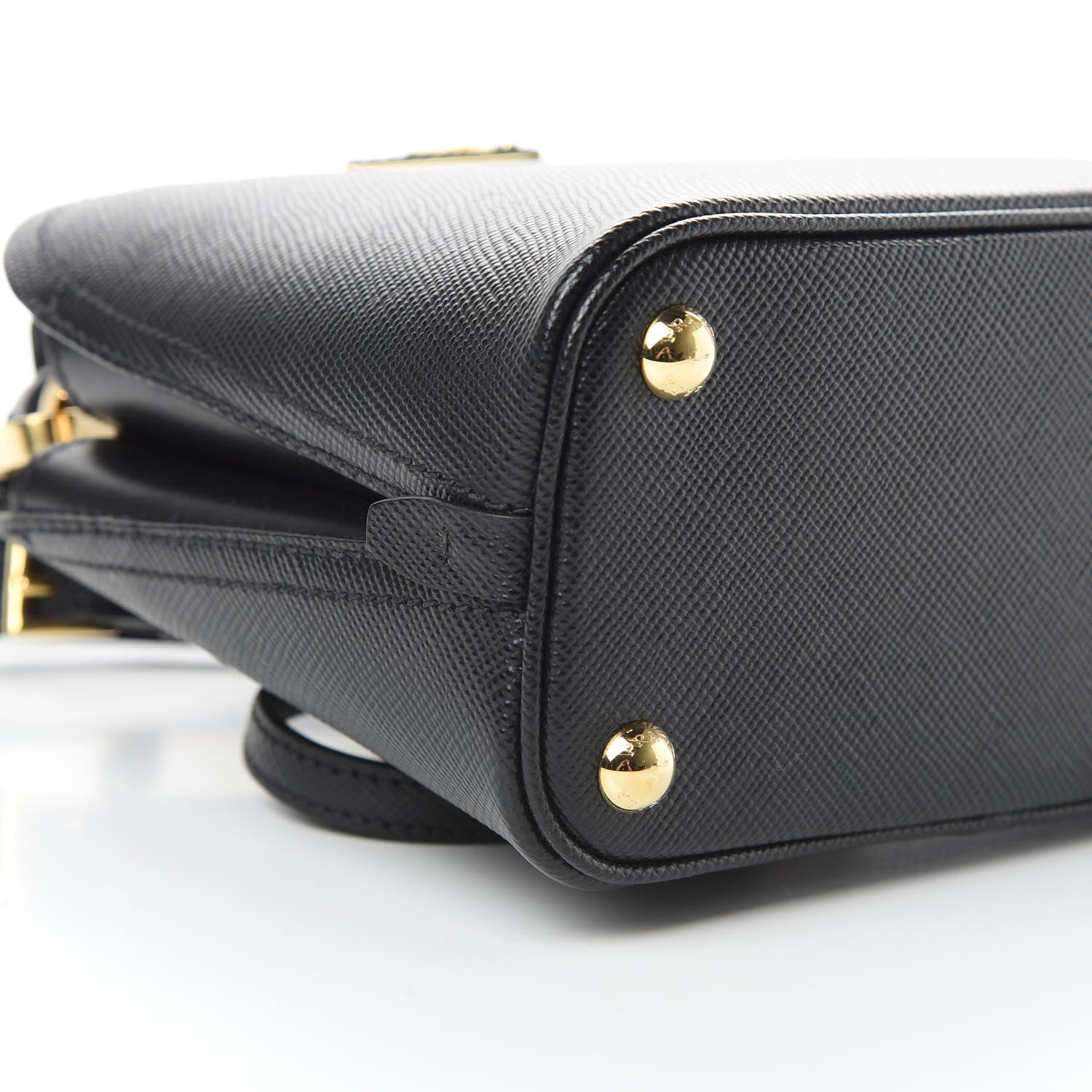Prada Saffiano Cuir Micro Matinee Tote Black 9 of 10