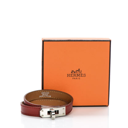 Hermes Chamonix Kelly Double Tour Bracelet S Rouge Garance 7 of 7