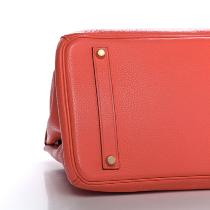 Hermes Taurillon Clemence Birkin 35 Bougainvillea 8 of 9