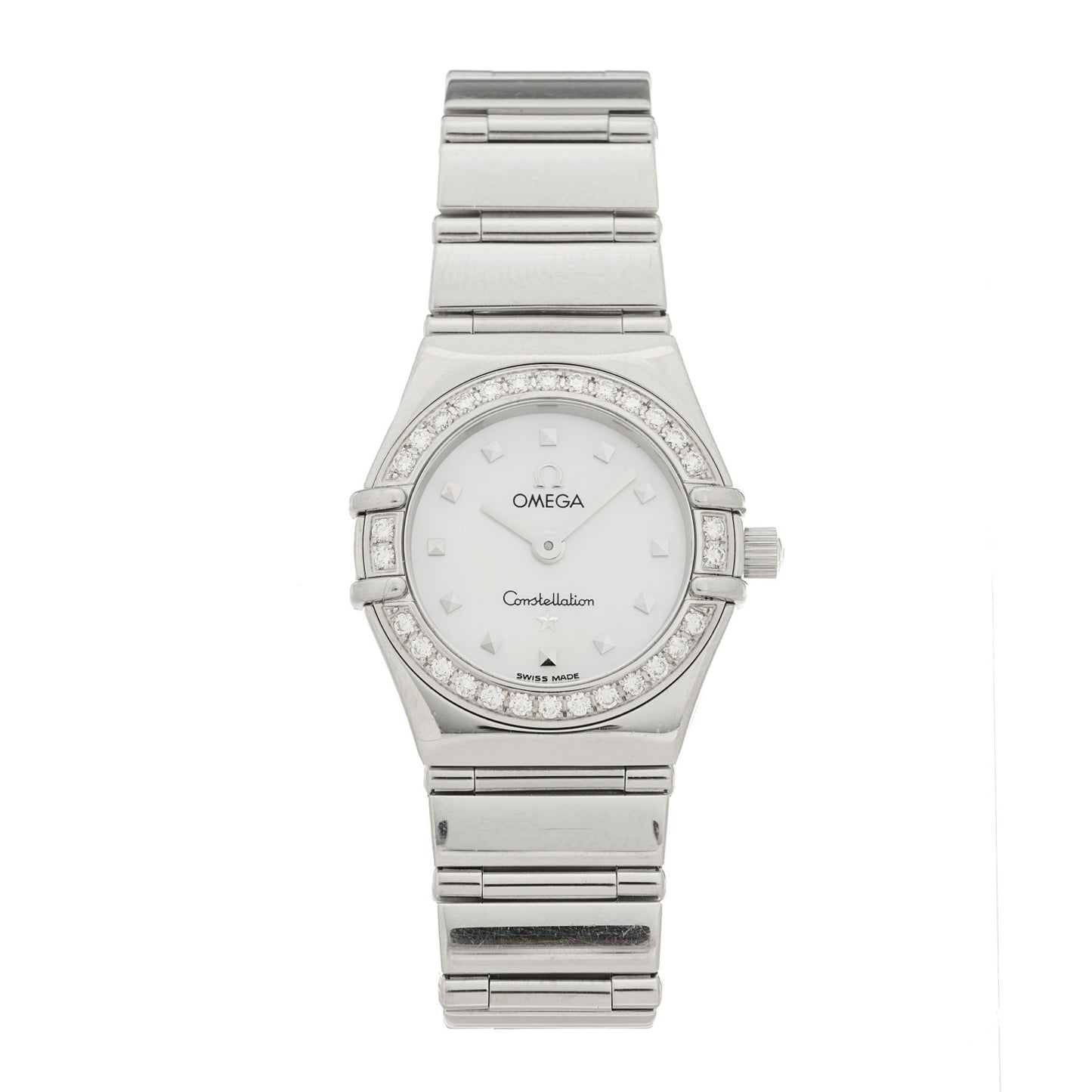 Stainless Steel Diamond Bezel Mother of Pearl 22mm Constellation My Choice Quartz Watch 1465.71.00