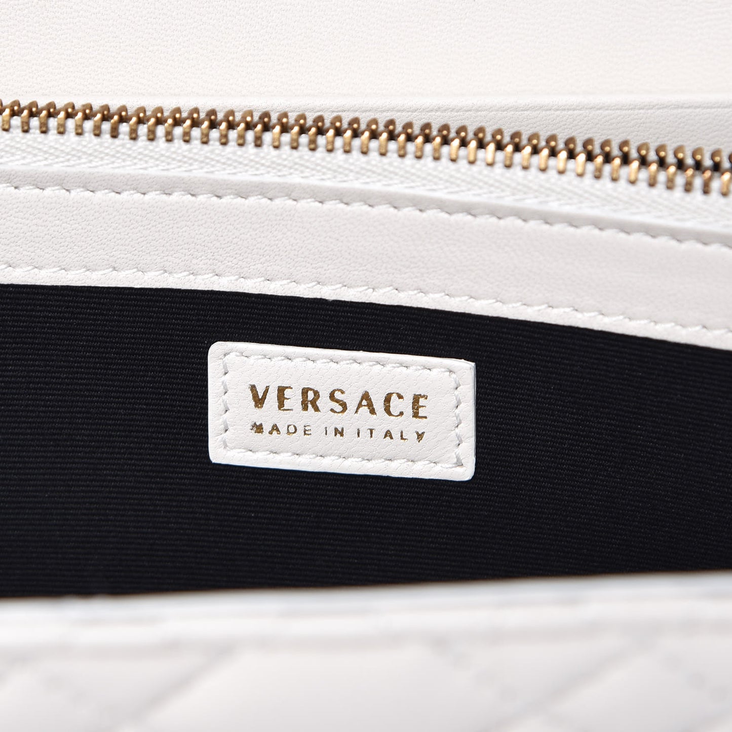Calfskin Icon Quilted Wallet On Chain Crossbody White