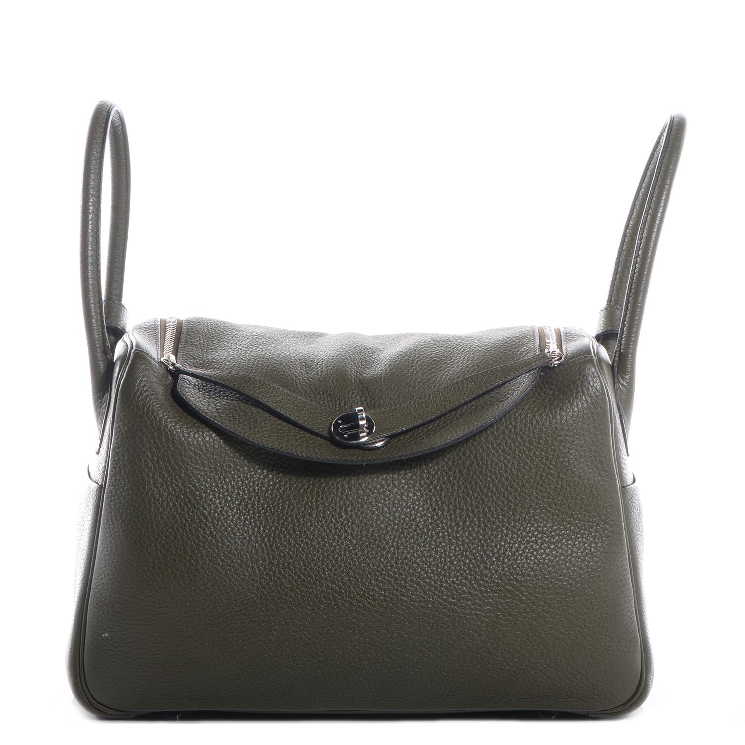 Hermes Taurillon Clemence Lindy 34 Vert Bronze 1 of 7