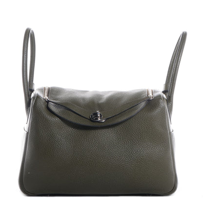 Hermes Taurillon Clemence Lindy 34 Vert Bronze 1 of 7