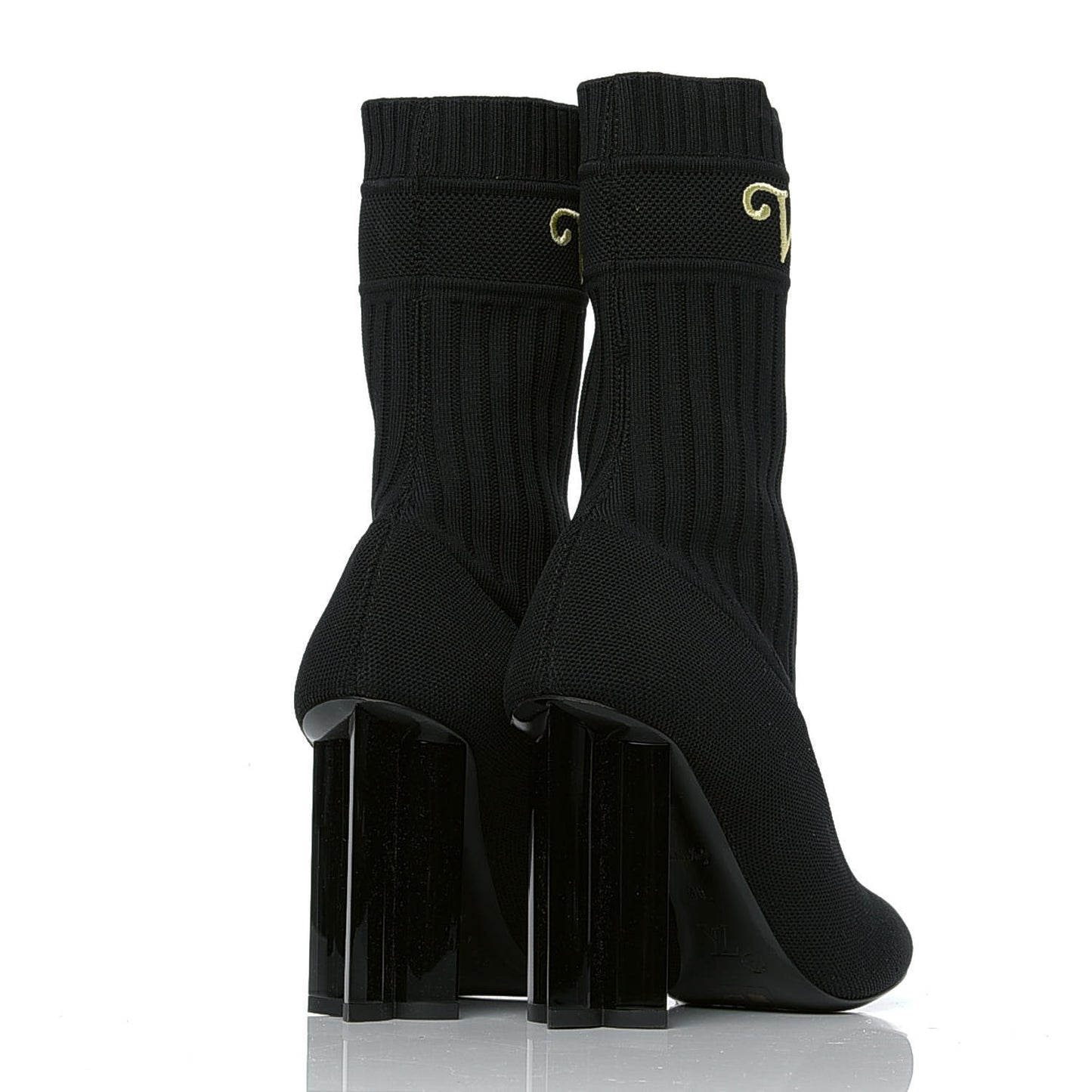 Stretch Fabric New Wave Silhouette Ankle Boots 36 Black