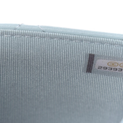 Chanel Lambskin Quilted Trendy CC Wallet On Chain WOC Light Blue 8 of 14