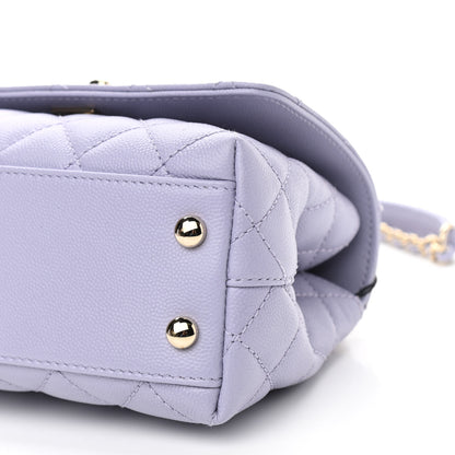 Chanel Caviar Quilted Extra Mini Coco Handle Flap Light Purple 10 of 11