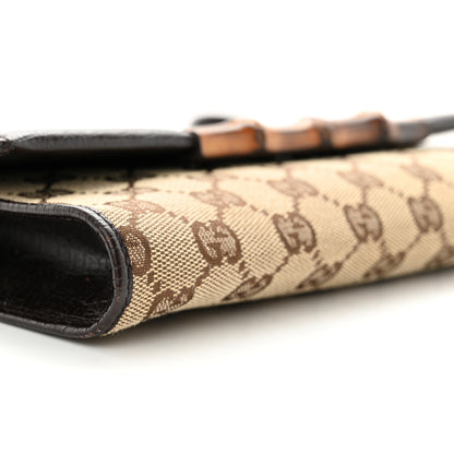 Gucci Monogram Bamboo Bar Clutch Dark Brown 8 of 9