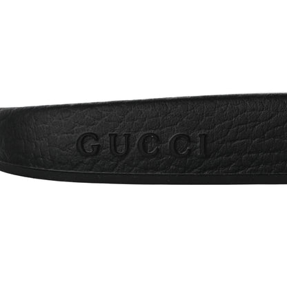 Gucci Rubber GG Monogram Perforated Womens Slide Sandals 38 Black 7 of 8