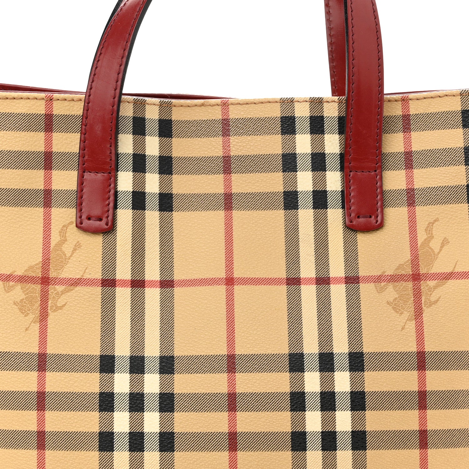 Burberry Haymarket Check Medium Tote Red 8 of 14