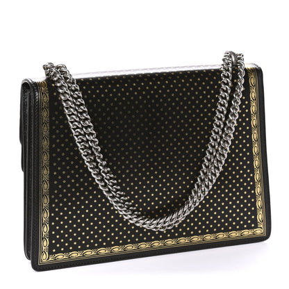Gucci X SEGA Calfskin GUCCY Stars Medium Dionysus Shoulder Bag Black Gold 3 of 10