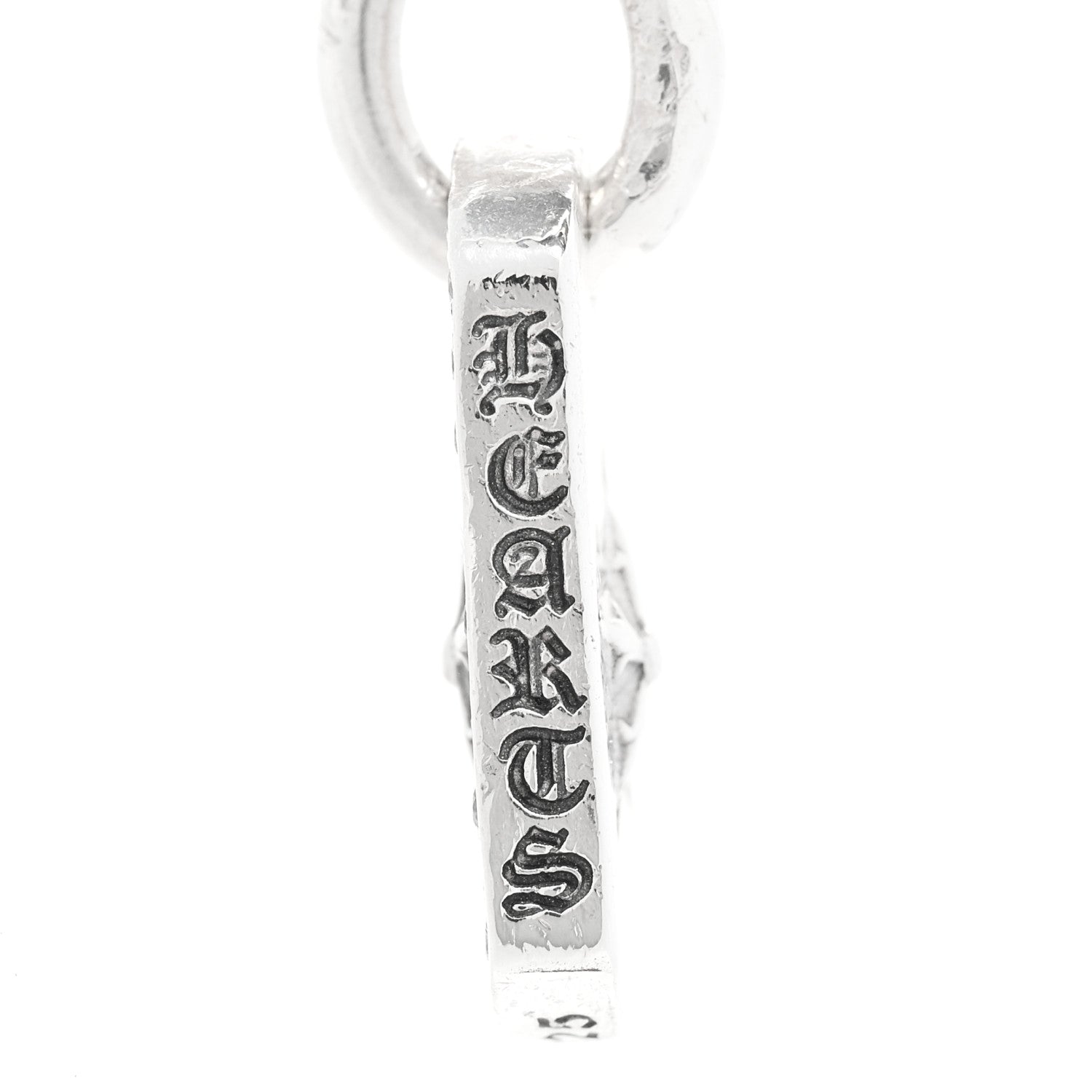 Chrome Hearts Sterling Silver Diamond Tiny Star Dog Tag Pave Charm