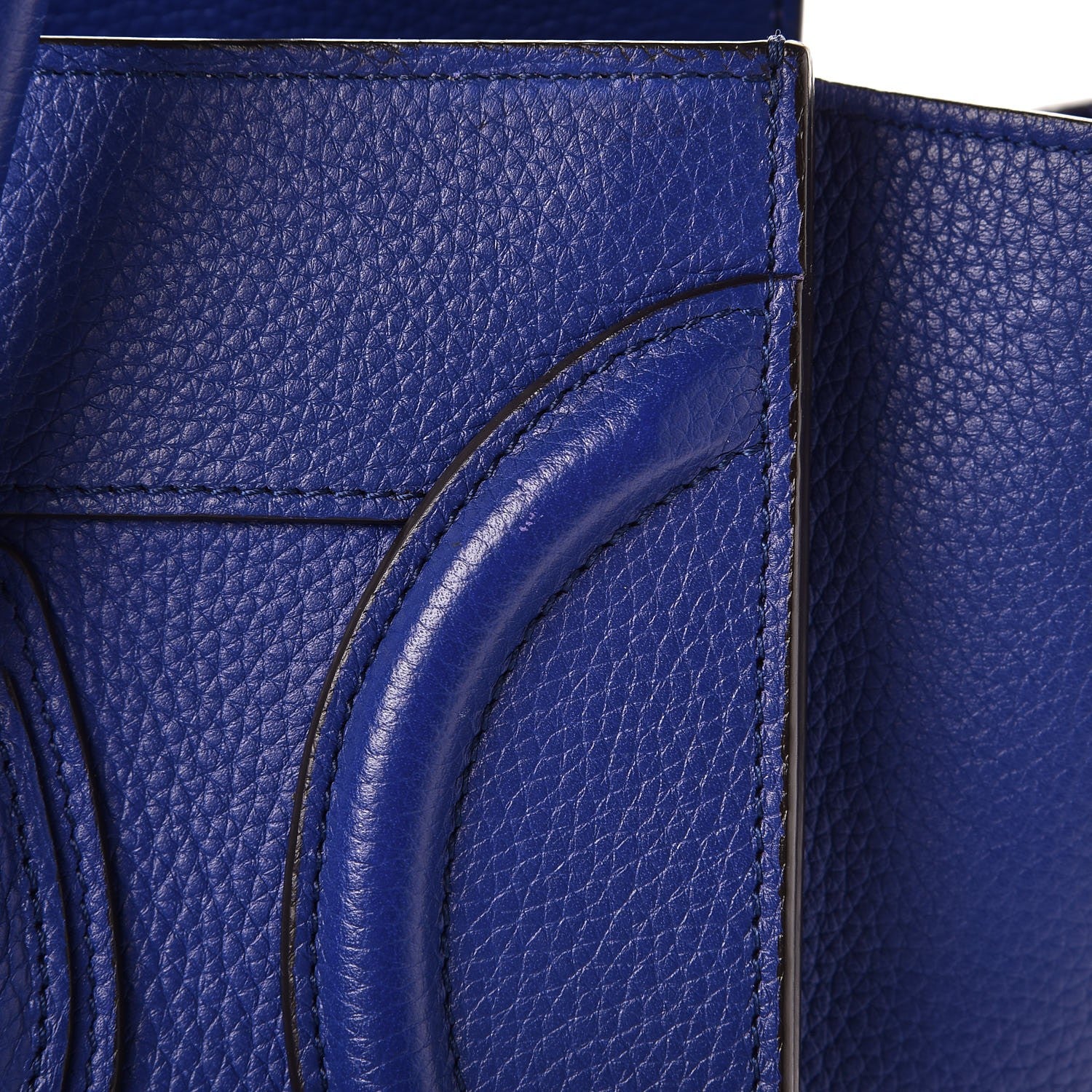 Celine Drummed Calfskin Micro Luggage Indigo 13 of 13