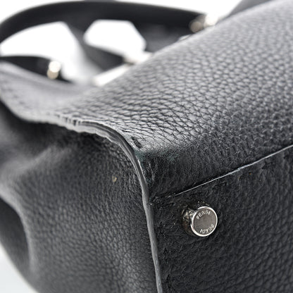Fendi Cuoio Romano Selleria Bi-Color Medium Peekaboo Iconic Satchel Black Mou 11 of 17