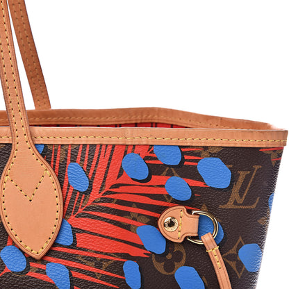 Louis Vuitton Monogram Jungle Dots Neo Neverfull MM Coquelicot Denim 12 of 16