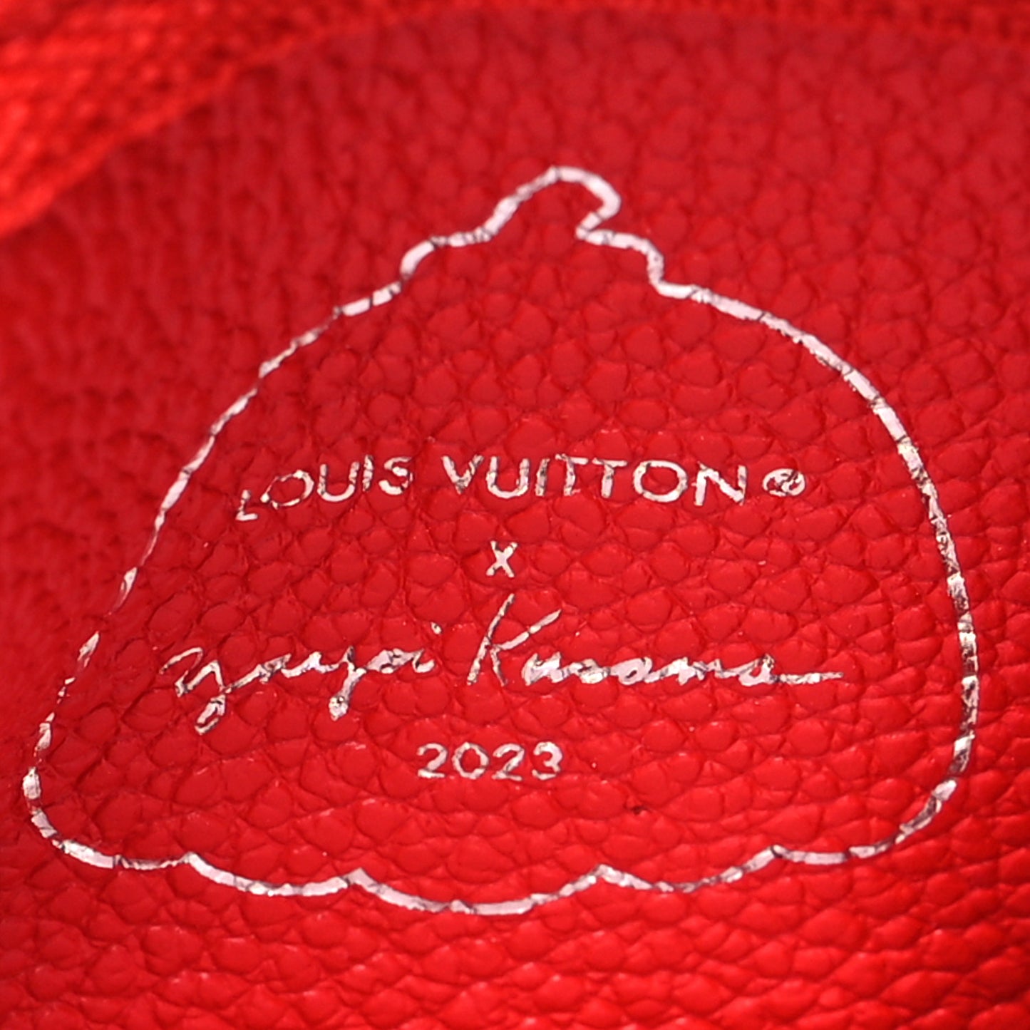 LV X YK Empreinte Infinity Dots Key Pouch Red White