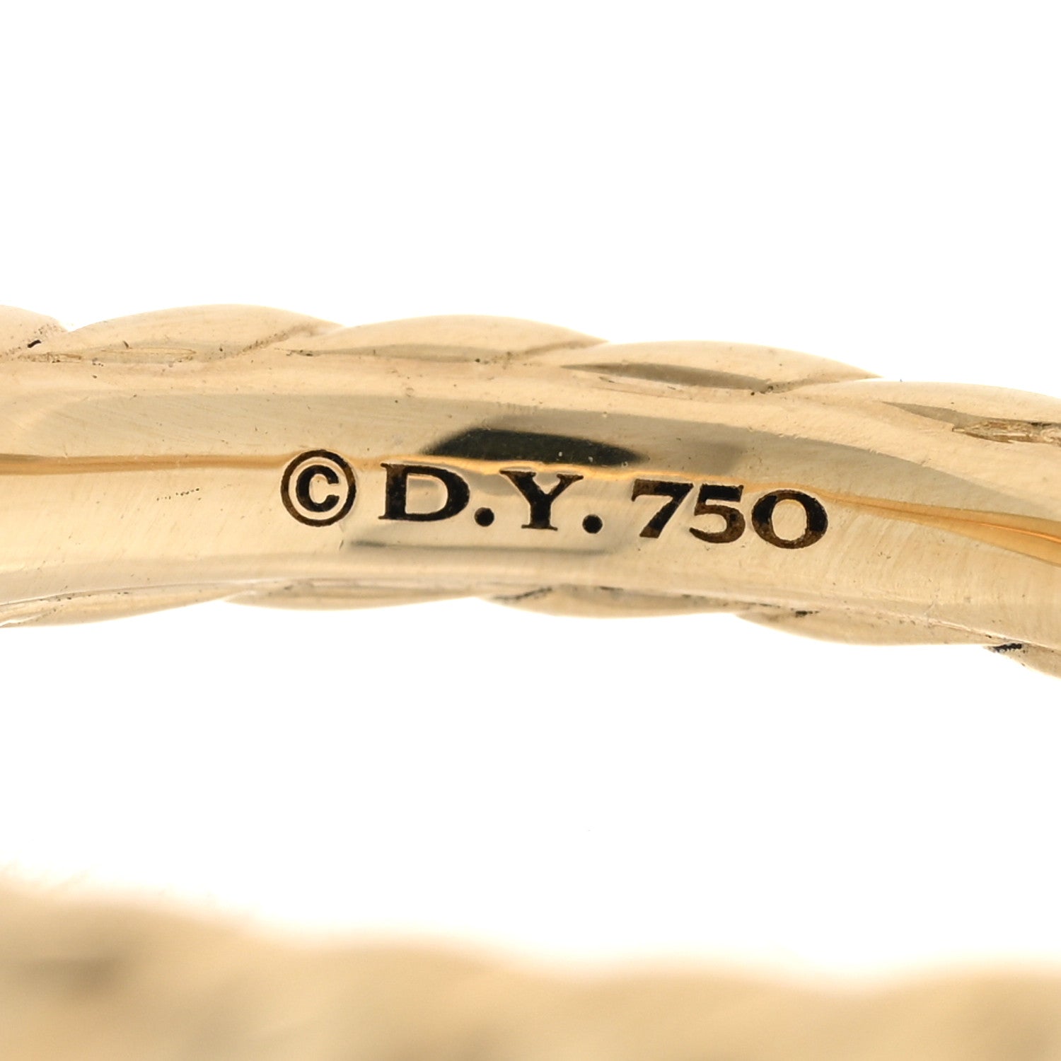 David Yurman 18K Yellow Gold Sculpted Cable Pinky Ring 47 4 4 of 4