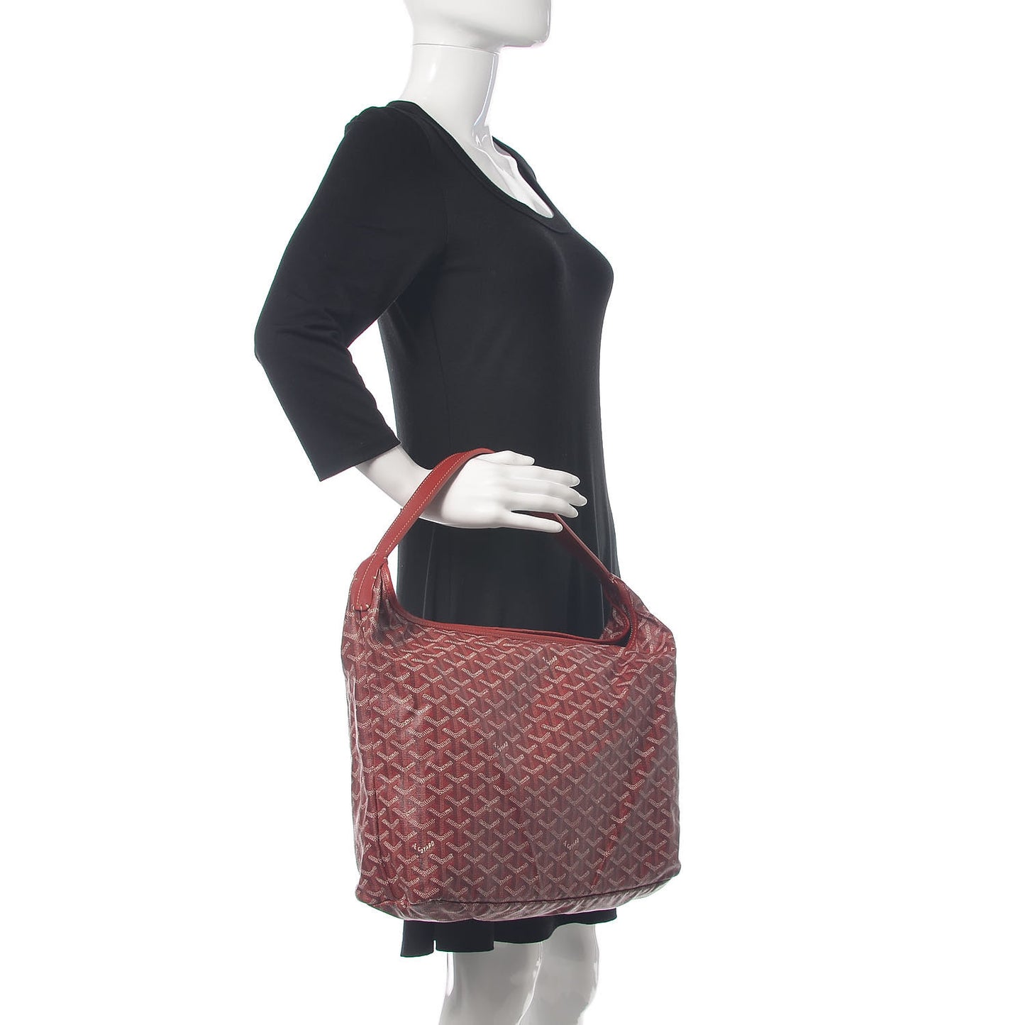 Goyardine Fidji Zip Hobo Red