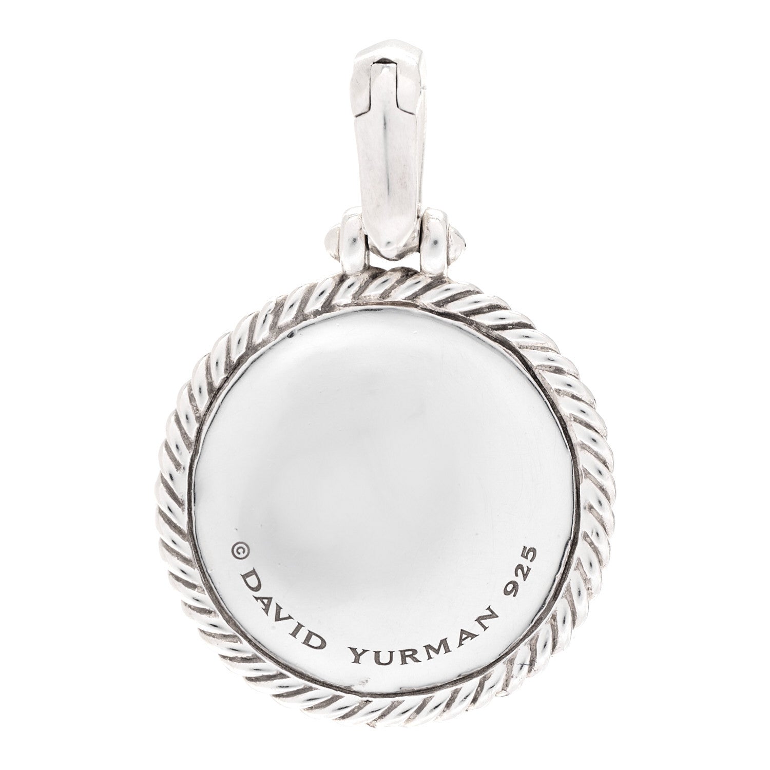David Yurman Sterling Silver Diamond Cable Collectibles Tree of Life Amulet Pendant 3 of 4