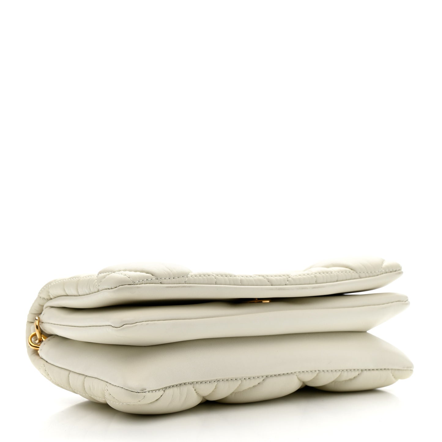 Calfskin Macrocannage Mini Caro Bag White