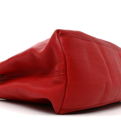 Gucci Pebbled Calfskin Medium Soho Chain Shoulder Bag Tabasco Red 9 of 11