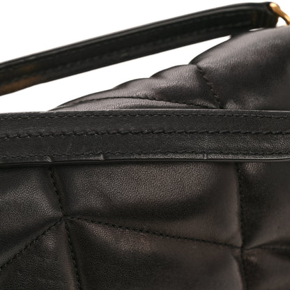 Saint Laurent Lambskin Quilted Small Loulou Puffer Monogram Chain Satchel Black 13 of 13