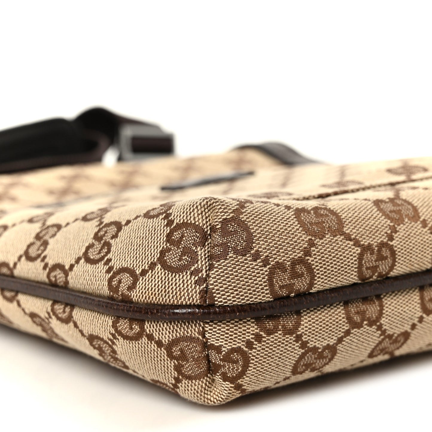 Monogram Flat Messenger Bag Dark Brown