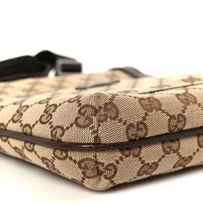 Gucci Monogram Flat Messenger Bag Dark Brown 10 of 11
