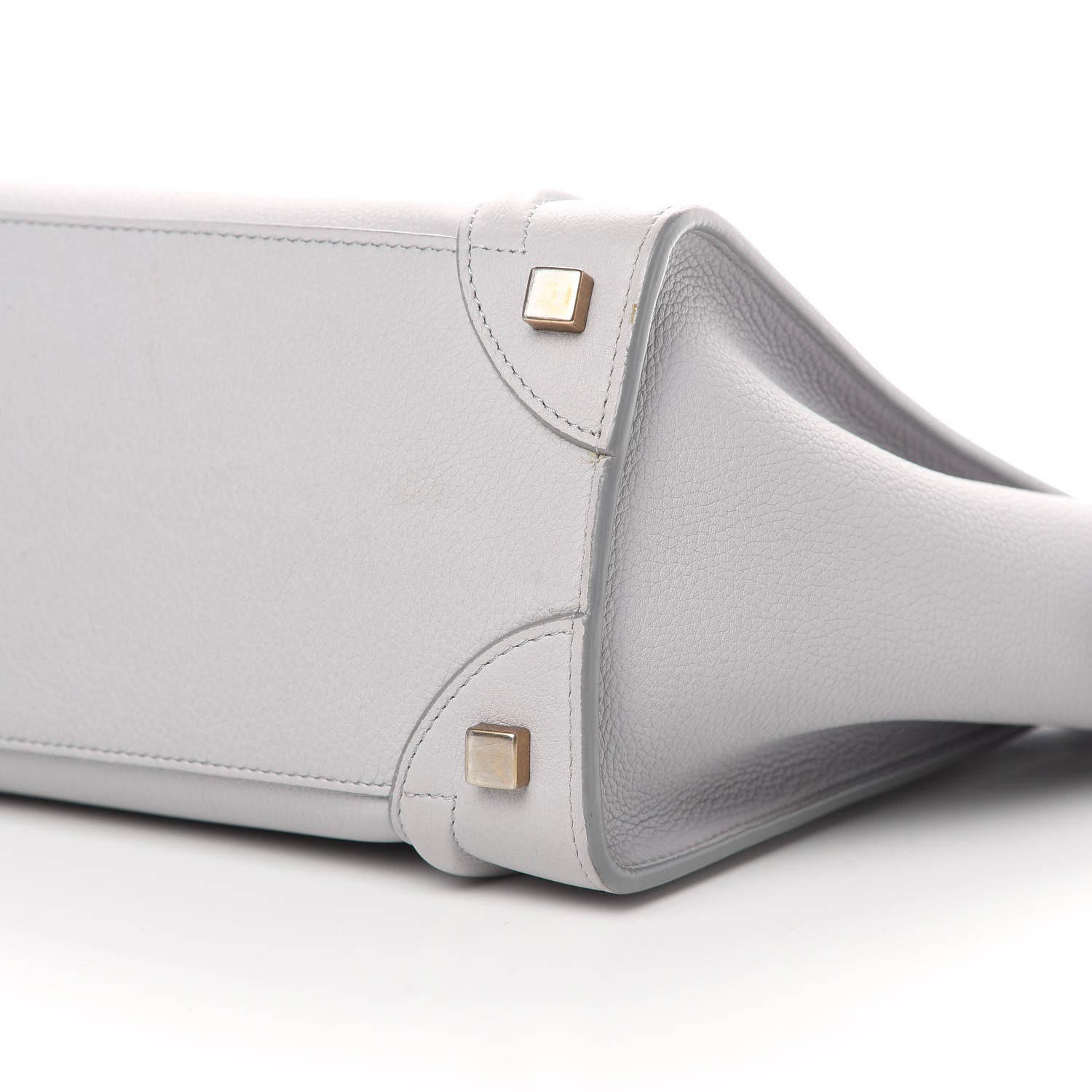 Celine Drummed Calfskin Micro Luggage Light Grey 11 of 12