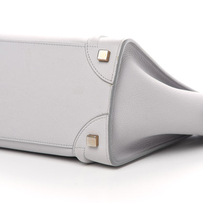 Celine Drummed Calfskin Micro Luggage Light Grey 11 of 12