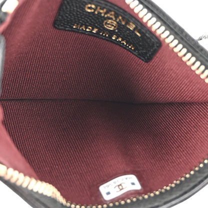 Chanel Caviar Quilted Flap Zip Card Holder Black 5 of 9