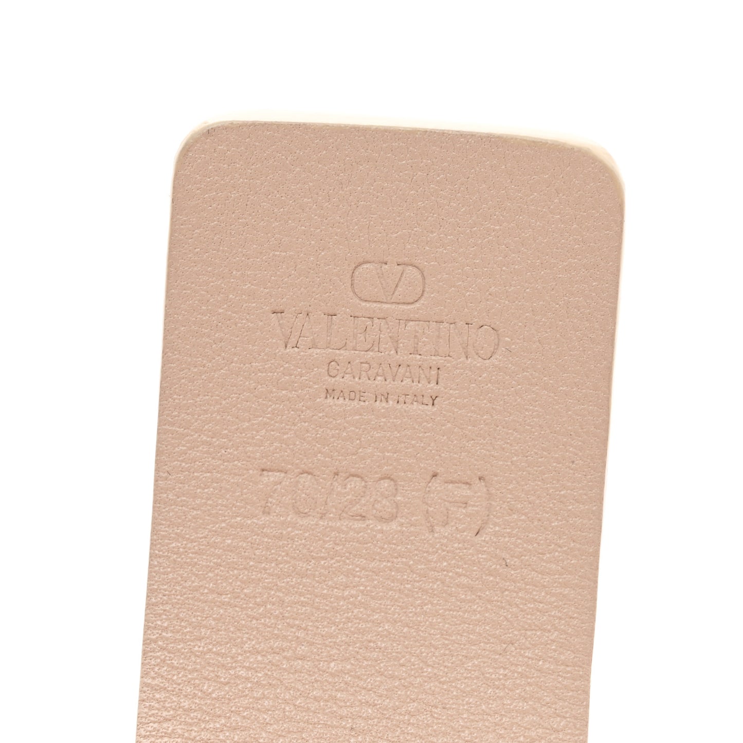 Glossy Calfskin Monochrome VLogo Belt 70 28 70 28 Rose Cannelle