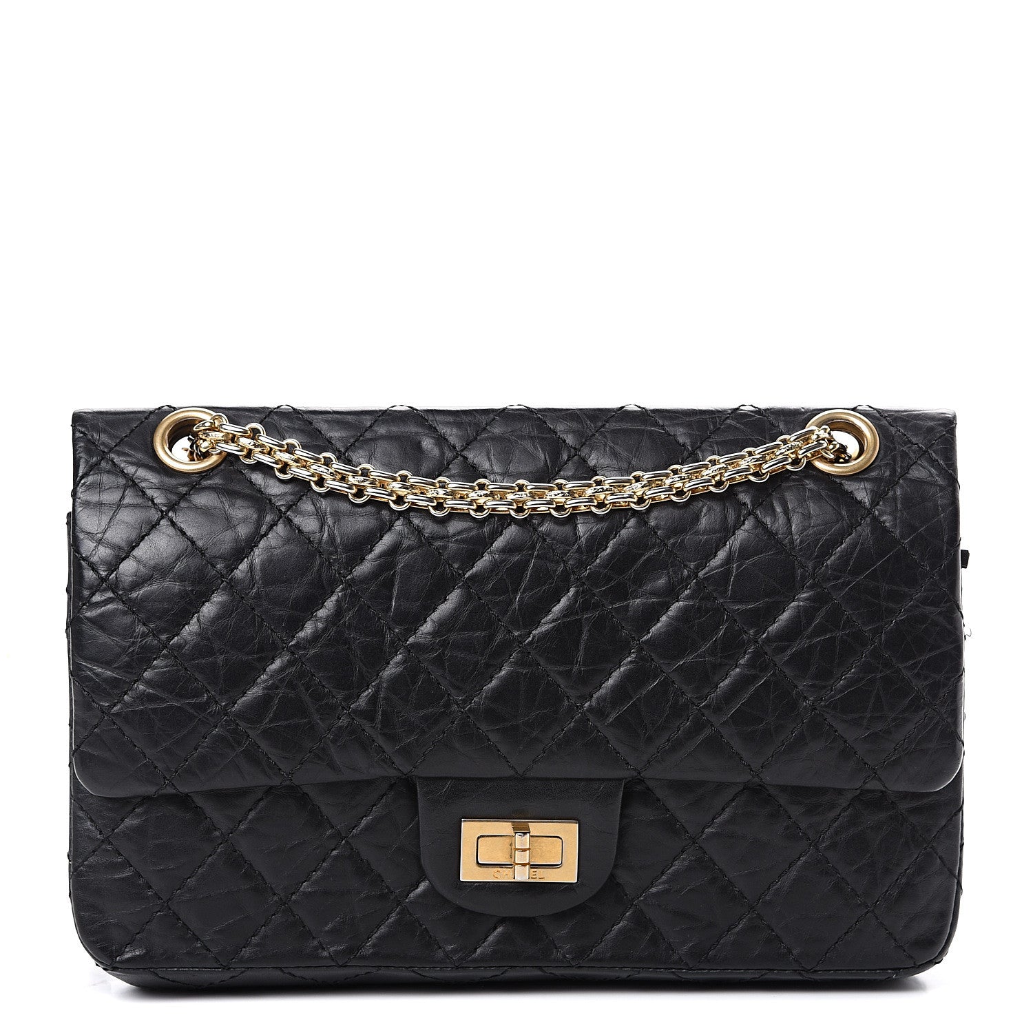 Chanel Aged Calfskin 50th Anniversary 2.55 Reissue 225 Flap Black 1 of 11