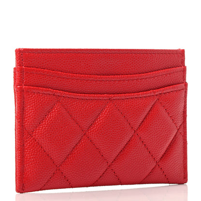 Chanel Caviar Quilted Card Holder Red 2 of 4
