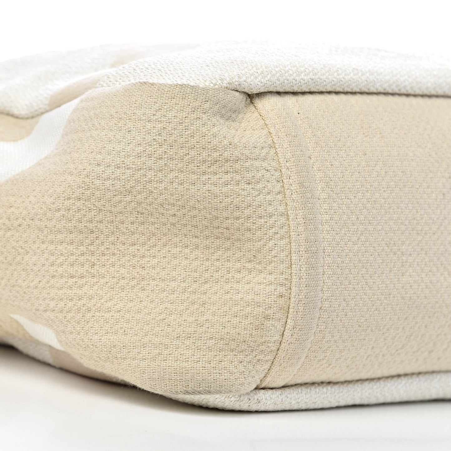 Canvas Large Shopping Tote White Beige