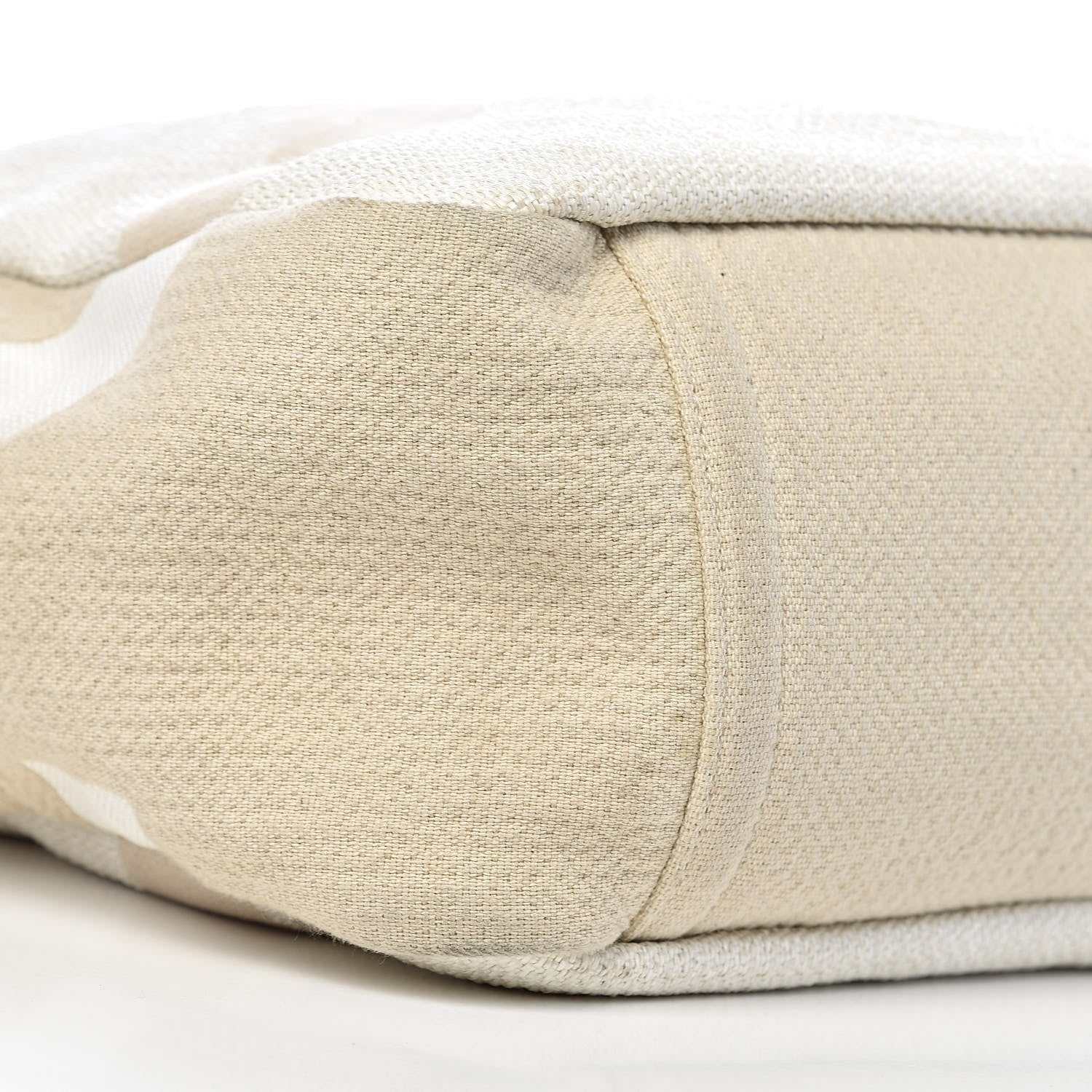 Chanel Canvas Large Shopping Tote White Beige 14 of 16