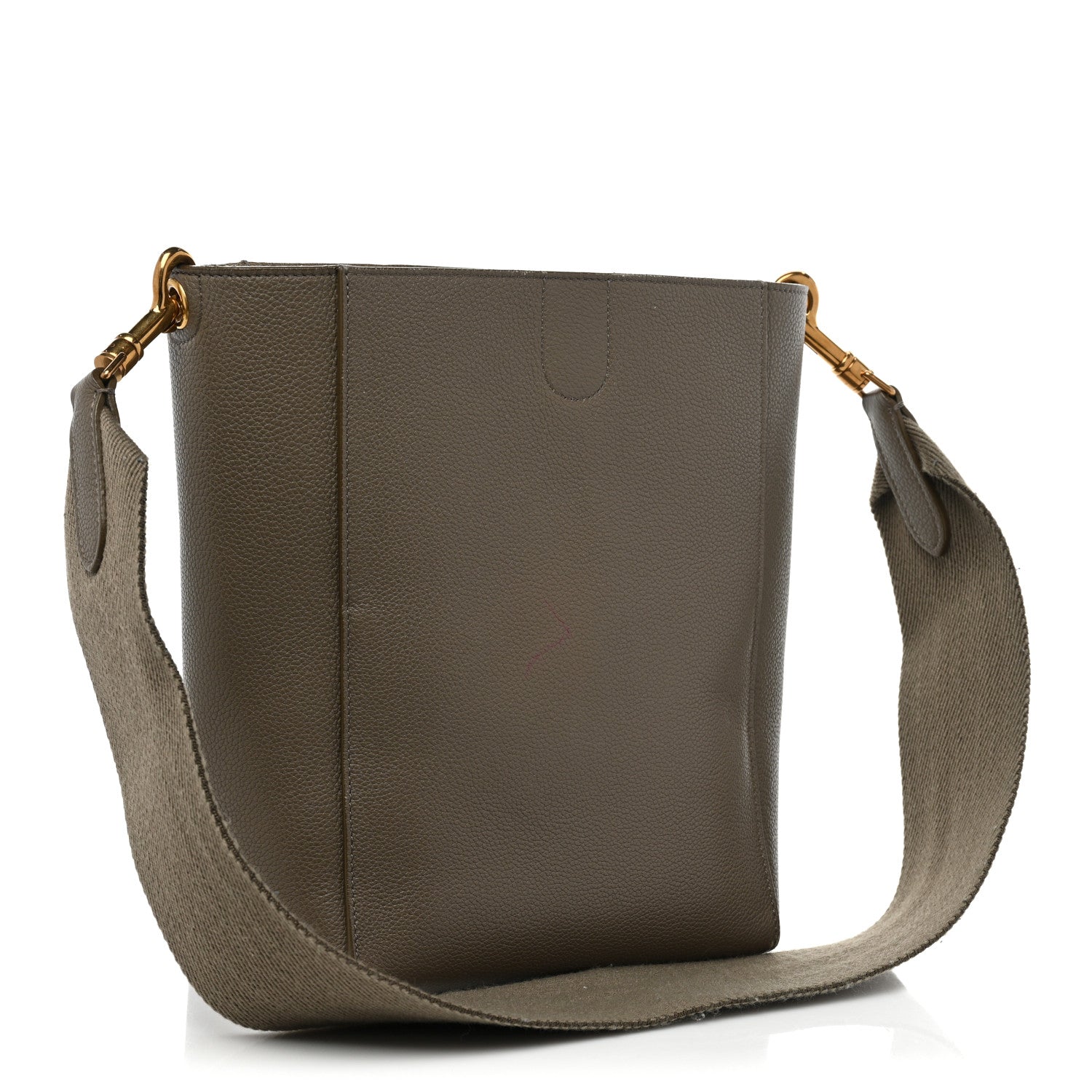 Celine Soft Grained Calfskin Small Sangle Bucket Bag Taupe 3 of 19