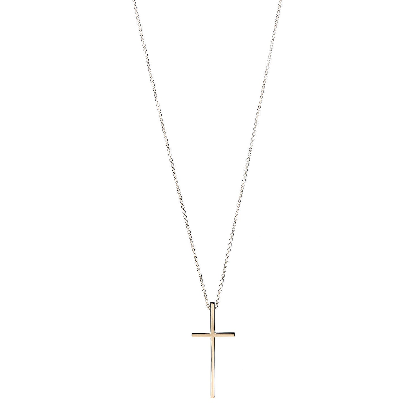 18K Yellow Gold Metro Cross Pendant Necklace