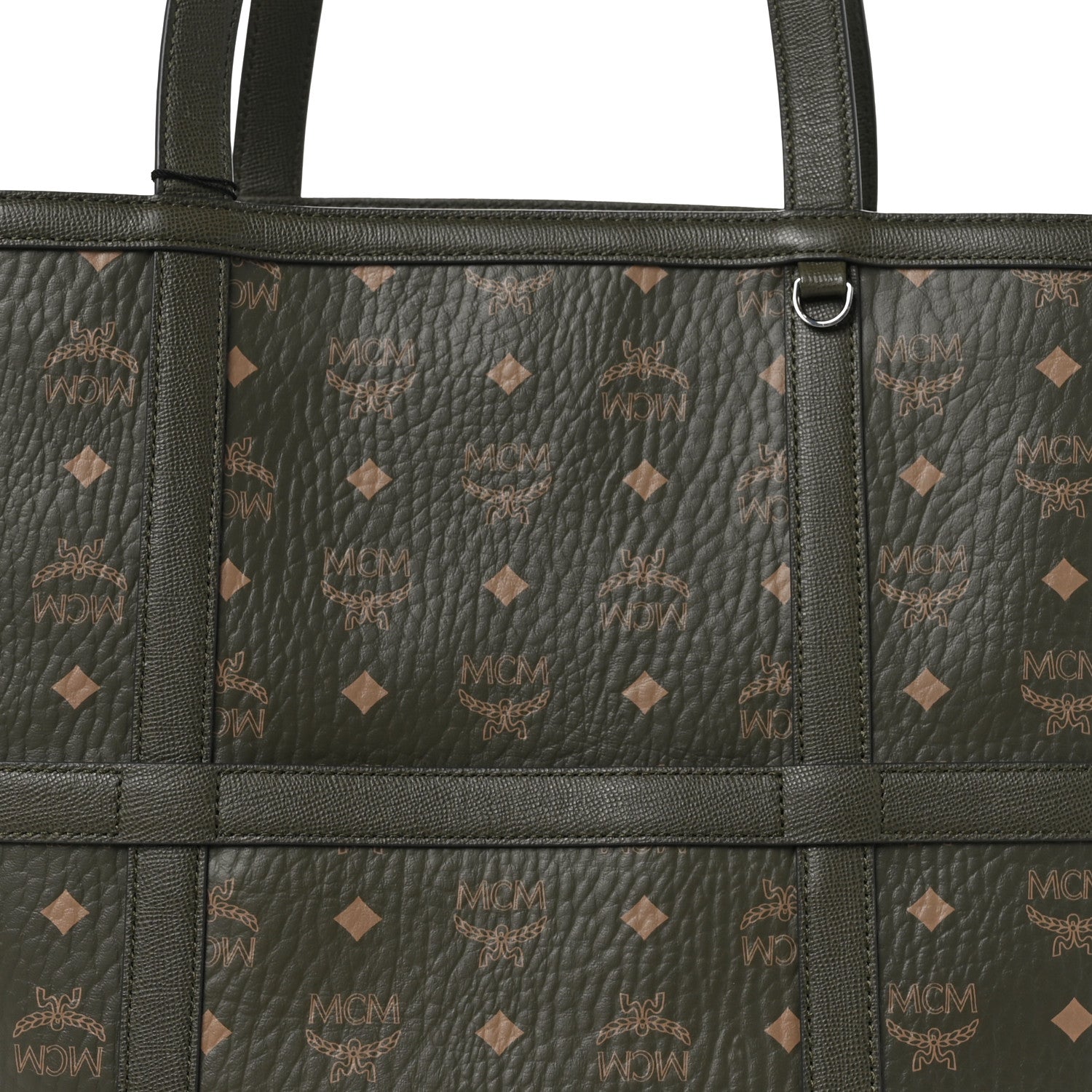 MCM Visetos Medium Delmy Shopper Tote Sea Turtle 8 of 10