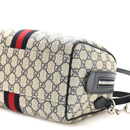 Gucci GG Supreme Monogram Web Small Ophidia Top Handle Bag Beige Blue 10 of 11