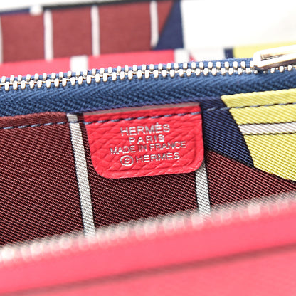 Hermes Epsom Silk'in Compact Wallet Rose Extreme Fauve 5 of 5