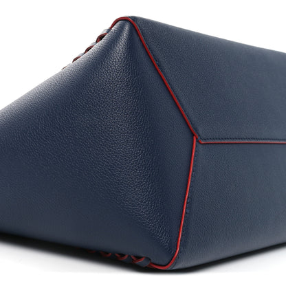 Louis Vuitton Calfskin Braided Lockme Cabas Marine Rouge 8 of 9
