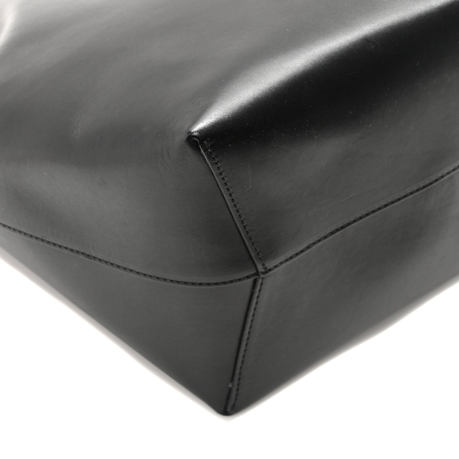 Mansur Gavriel Vegetable Tanned Calfskin Bucket Bag Black Flamma 9 of 10