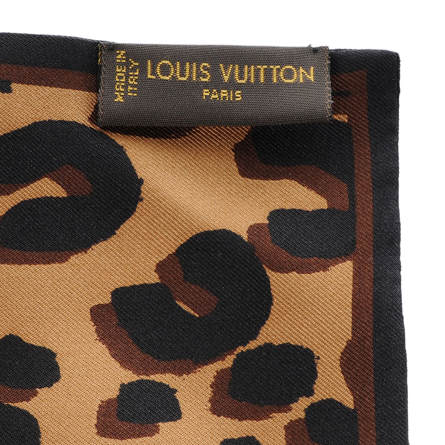 Silk Leopard Bandeau Scarf Marron