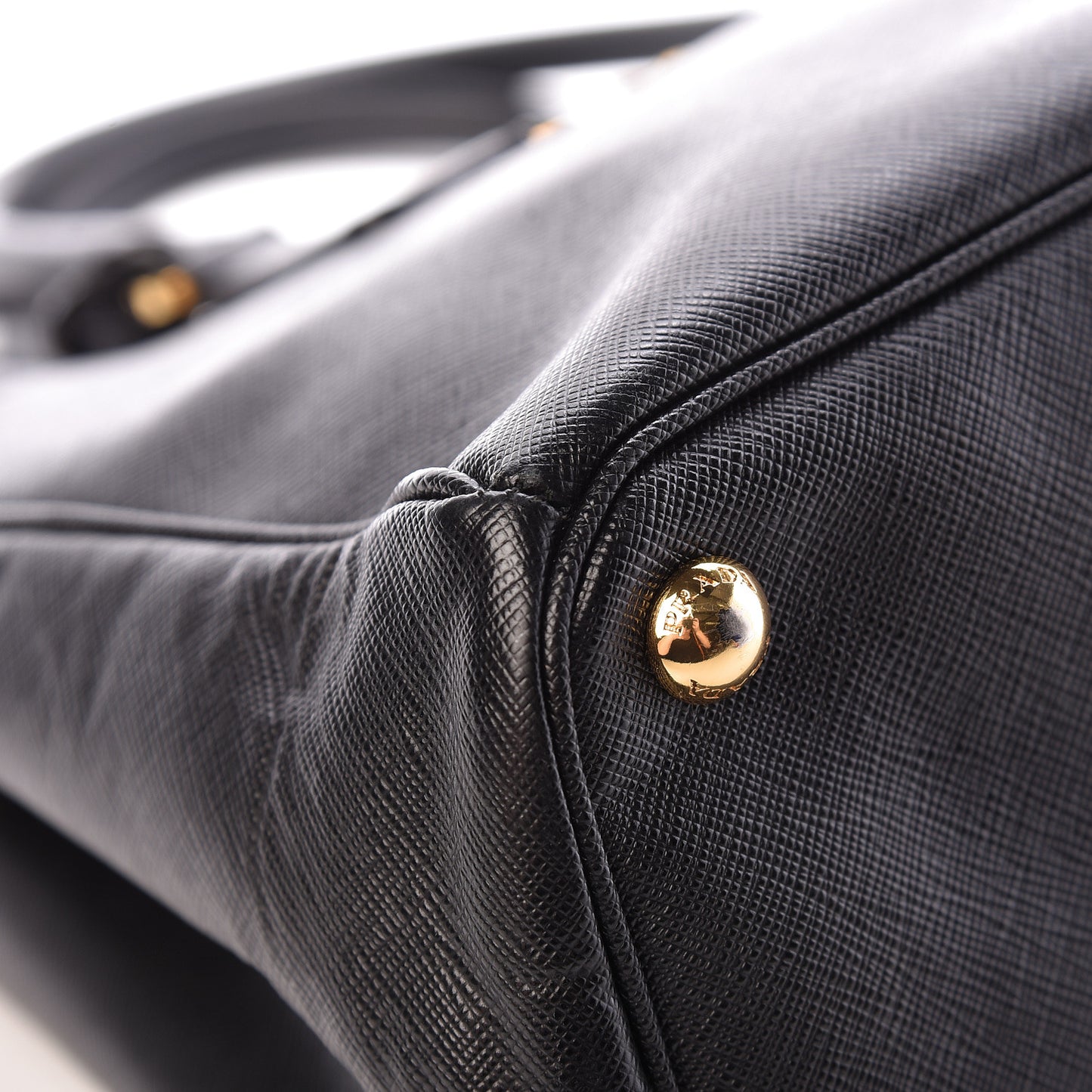 Saffiano Small Galleria Double Zip Tote Black