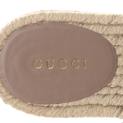 Gucci Nappa Matelasse GG Marmont Espadrille Slippers 38 Porcelain Rose 7 of 10