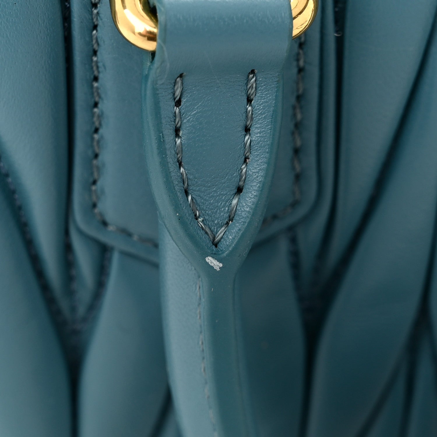 Miu Miu Nappa Matelasse Small Arcadie Aqua 11 of 11