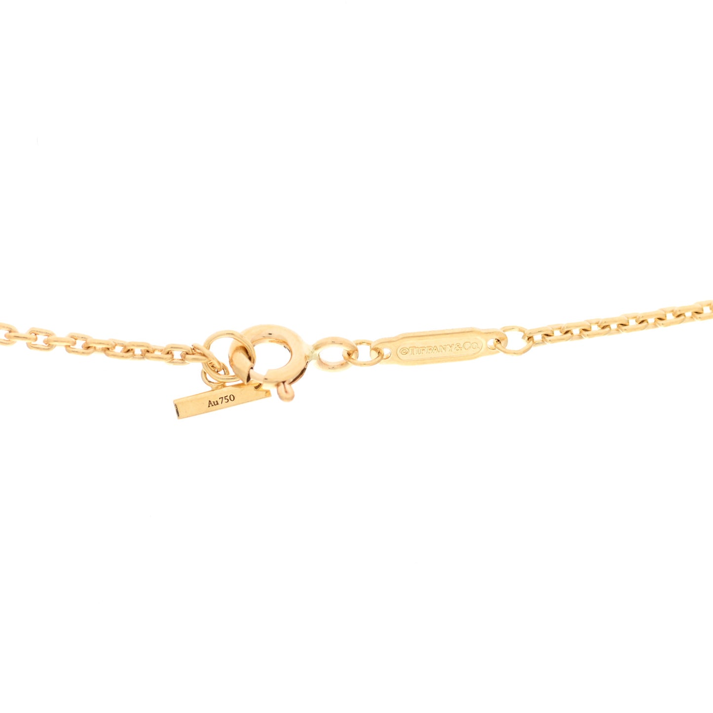 18K Yellow Gold Diamond Medium T Smile Pendant Necklace