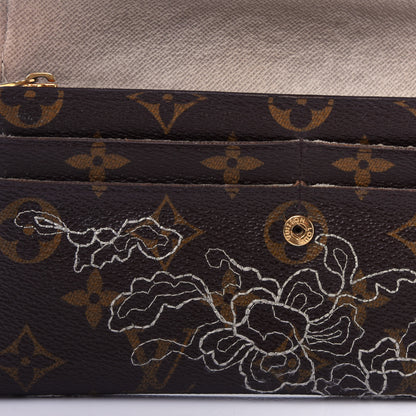 Louis Vuitton Monogram Dentelle Sarah Wallet Silver 8 of 11
