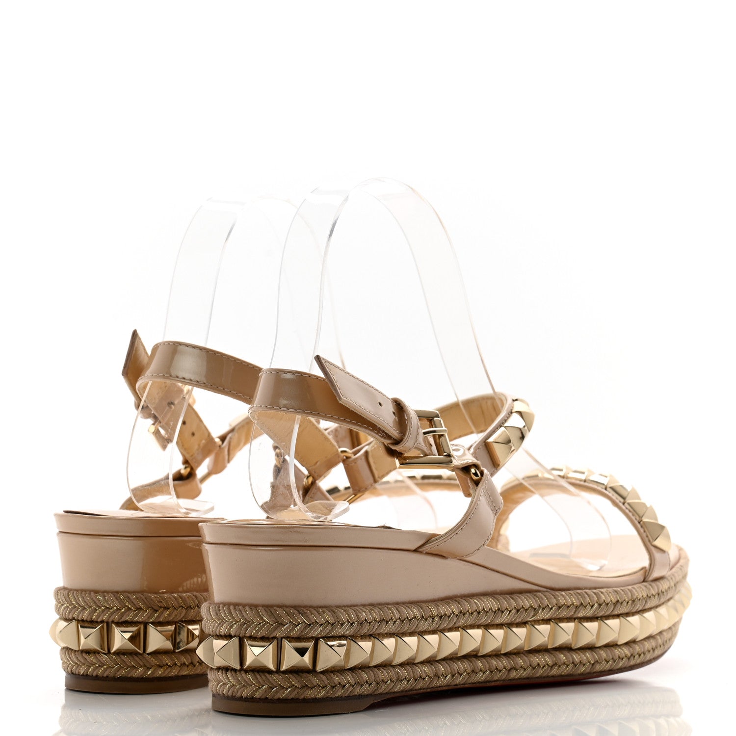 Christian Louboutin Specchio Vintage Cataclou 60 Platform Sandals 40 Platine Light Gold 4 of 11