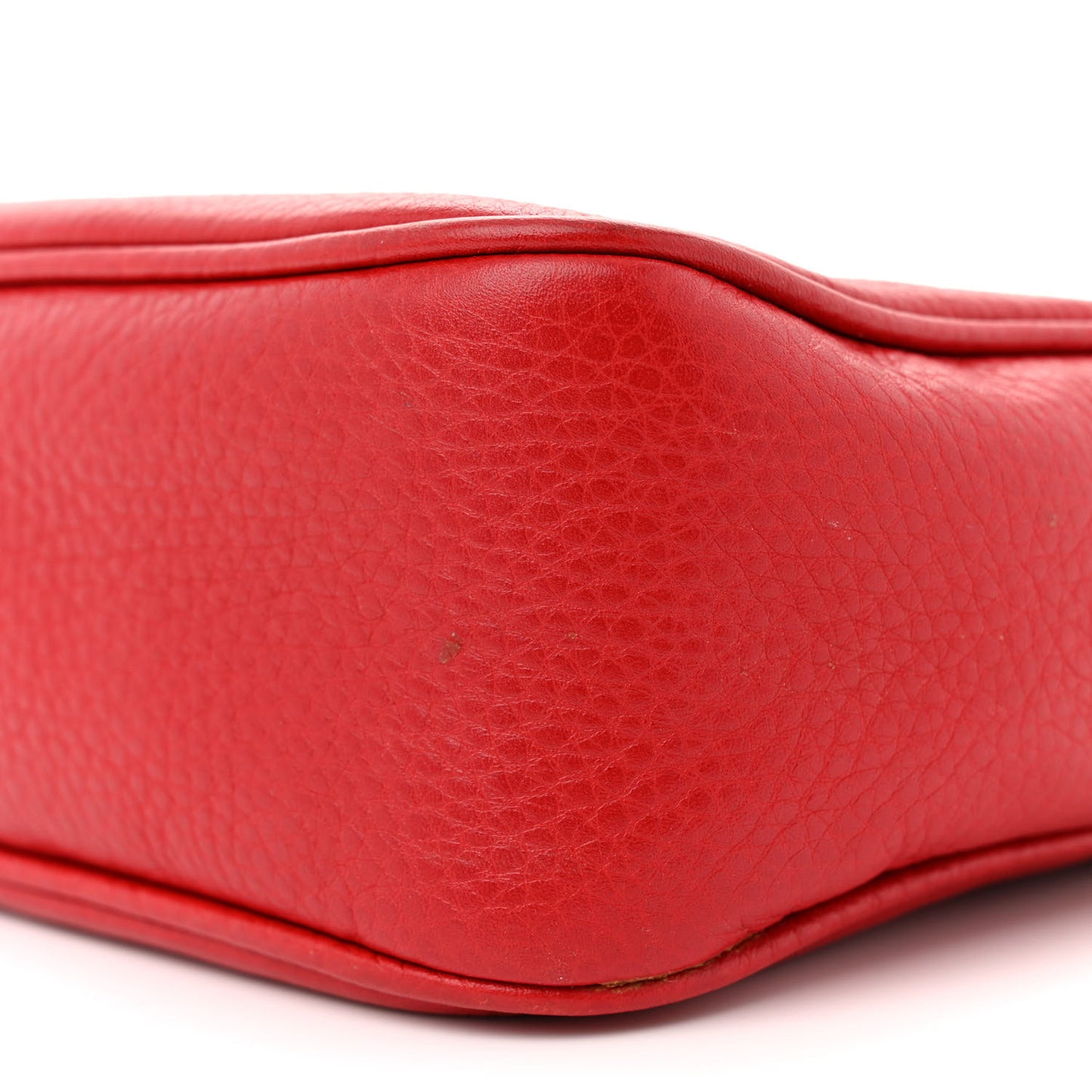 Pebbled Calfskin Small Soho Disco Bag Tabasco Red